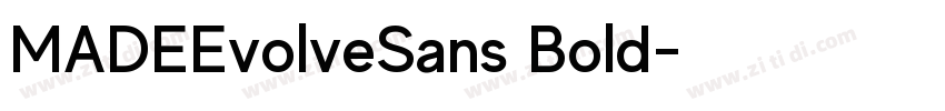 MADEEvolveSans Bold字体转换